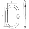 Maille de tête simple avec méplat GRADE 80 - schéma