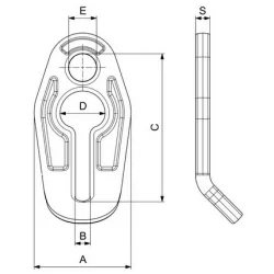 Griffe raccourcisseur inox - schéma