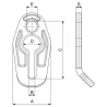 Griffe raccourcisseur inox - schéma