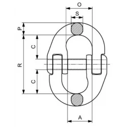 Maillon de jonction inox - schéma