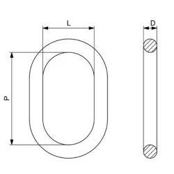 Maille de tête simple inox - schéma