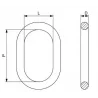 Maille de tête simple inox - schéma