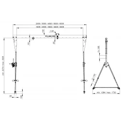 Portique de chantier aluminium léger - schéma