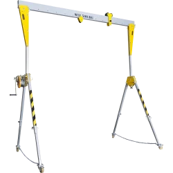 Portique de chantier aluminium léger - Treuil 25 m