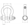Manille de levage lyre boulonnée - schéma