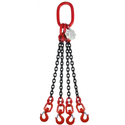 Élingue chaîne 4 brins - crochet à emerillon à linguet