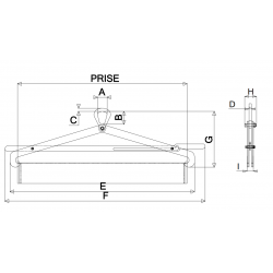 Pince de levage horizontal de fûts - schéma