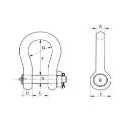 Manille de levage lyre, capacité de levage élevée-GREEN PIN ®