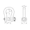 Manille de levage lyre à axe boulonné, capacité de levage élevée-GREEN PIN ®