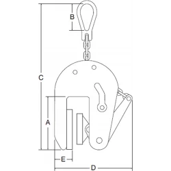 Pince de levage vertical anti-marquage - schema