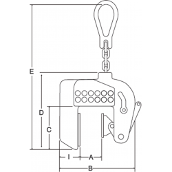 Pince de levage vertical anti-marquage réglable - schema