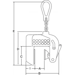 Pince de levage vertical anti-marquage réglable - schema