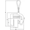 Pince de levage vertical anti-marquage réglable - schema