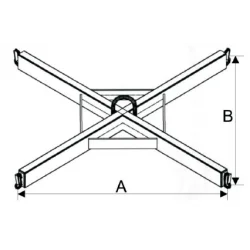 Palonnier en croix big bag - dimensions