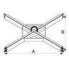 Palonnier en croix big bag - dimensions