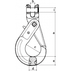 Crochet à verrouillage à chape - schéma