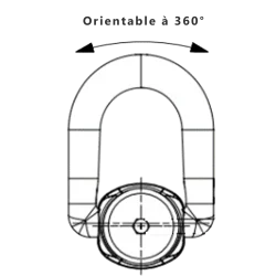 Anneau de levage mâle avec articulation