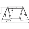 Portique d'intervention double EN795B - schema