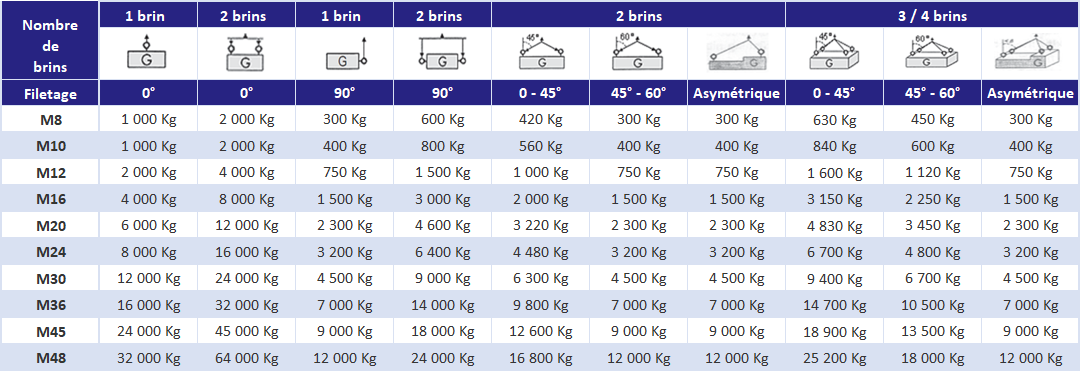 Anneau de levage mâle orientable H.Q