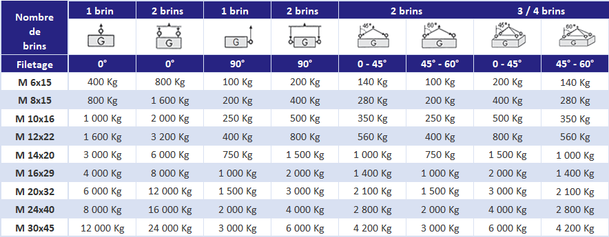 Anneau de levage orientable à visser 8.8