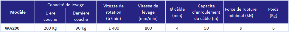 Treuil de levage avec adaptateur pour visseuse - declinaisons